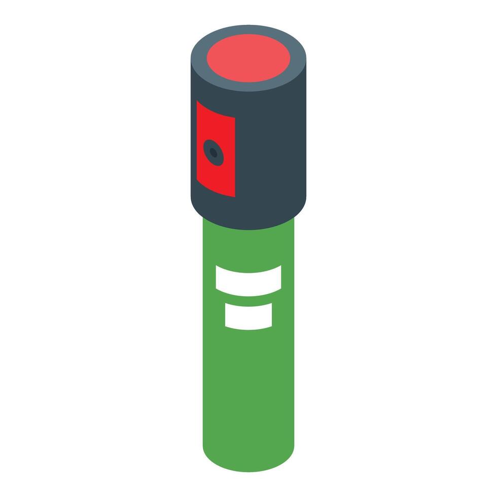 Green pepper spray canister for self defense keeping safe vector