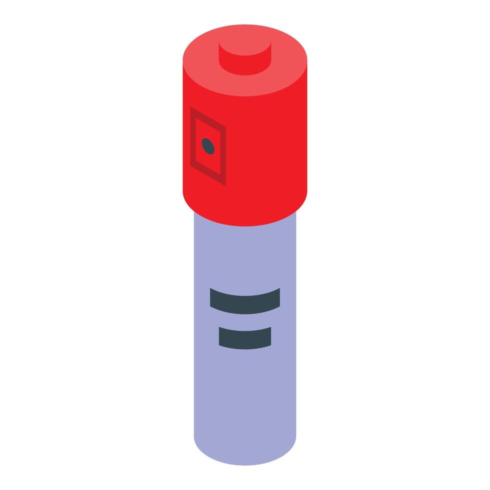Chemical marker pen with red cap isometric view vector