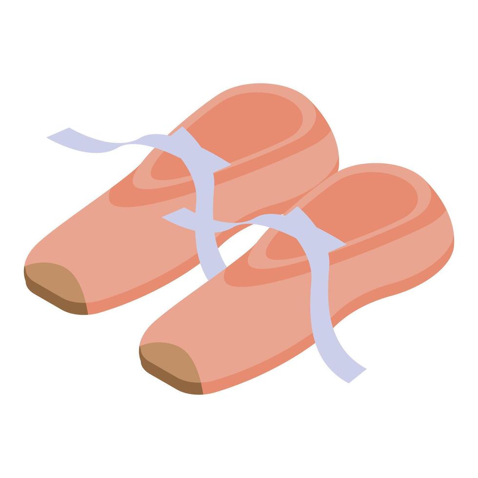 Ballet slippers representing classical dance and performance art vector