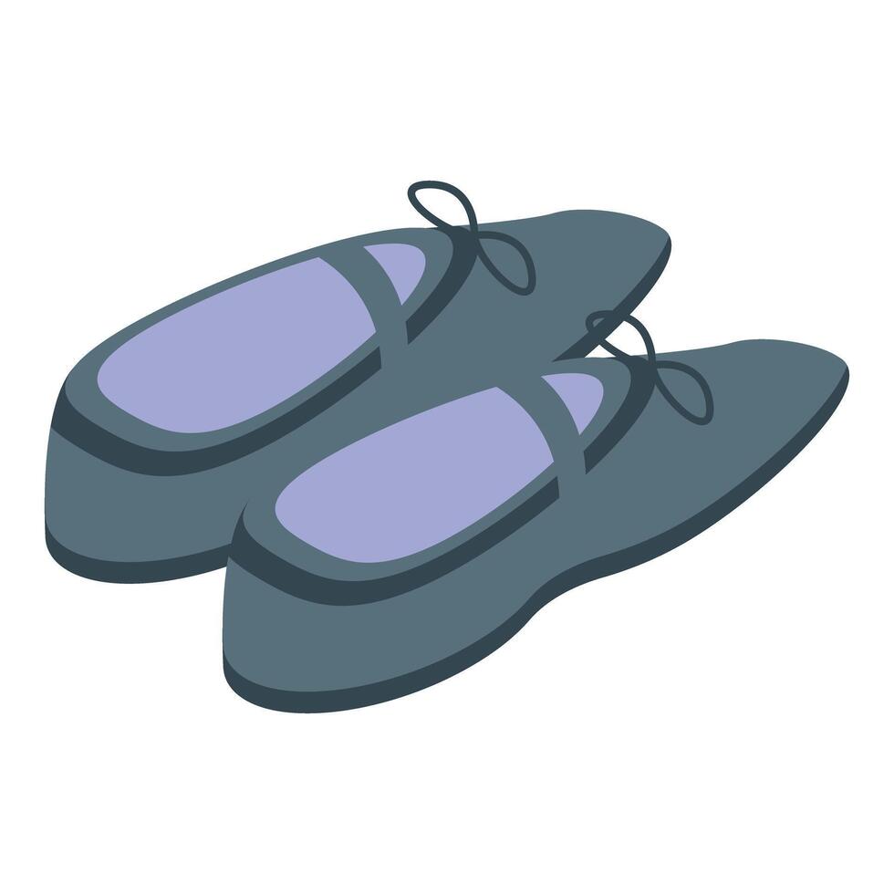 Comfortable gray flat shoes with bow tie showing elegance and style vector