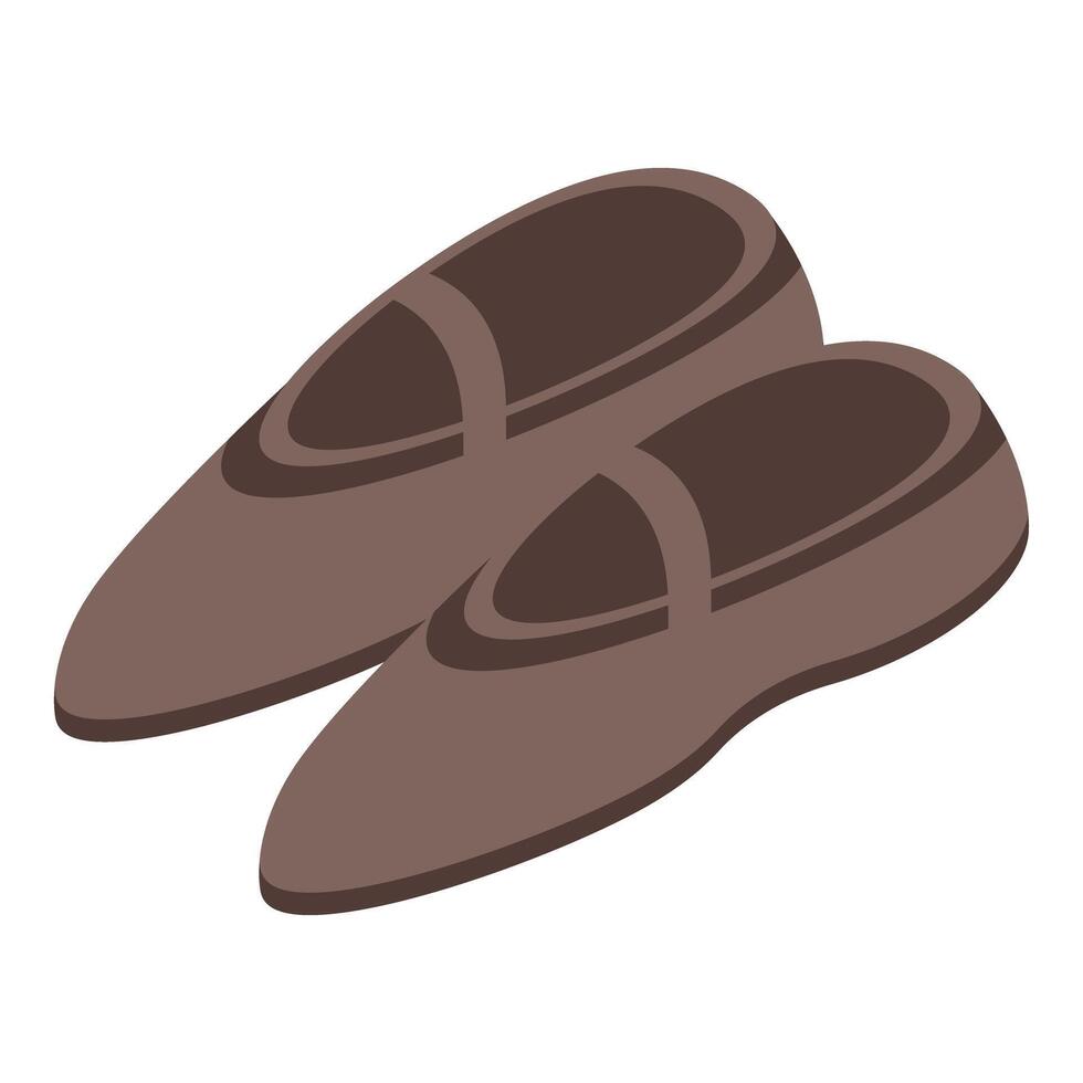 Brown character shoes for ballet or jazz dancing vector