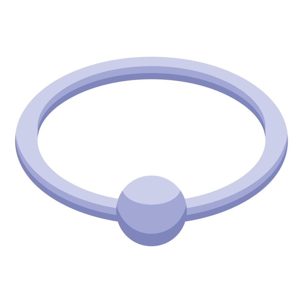 Closing ring piercing representing modern body modification trends vector