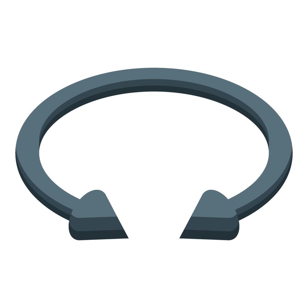 Circular barbell piercing representing body modification and self expression vector