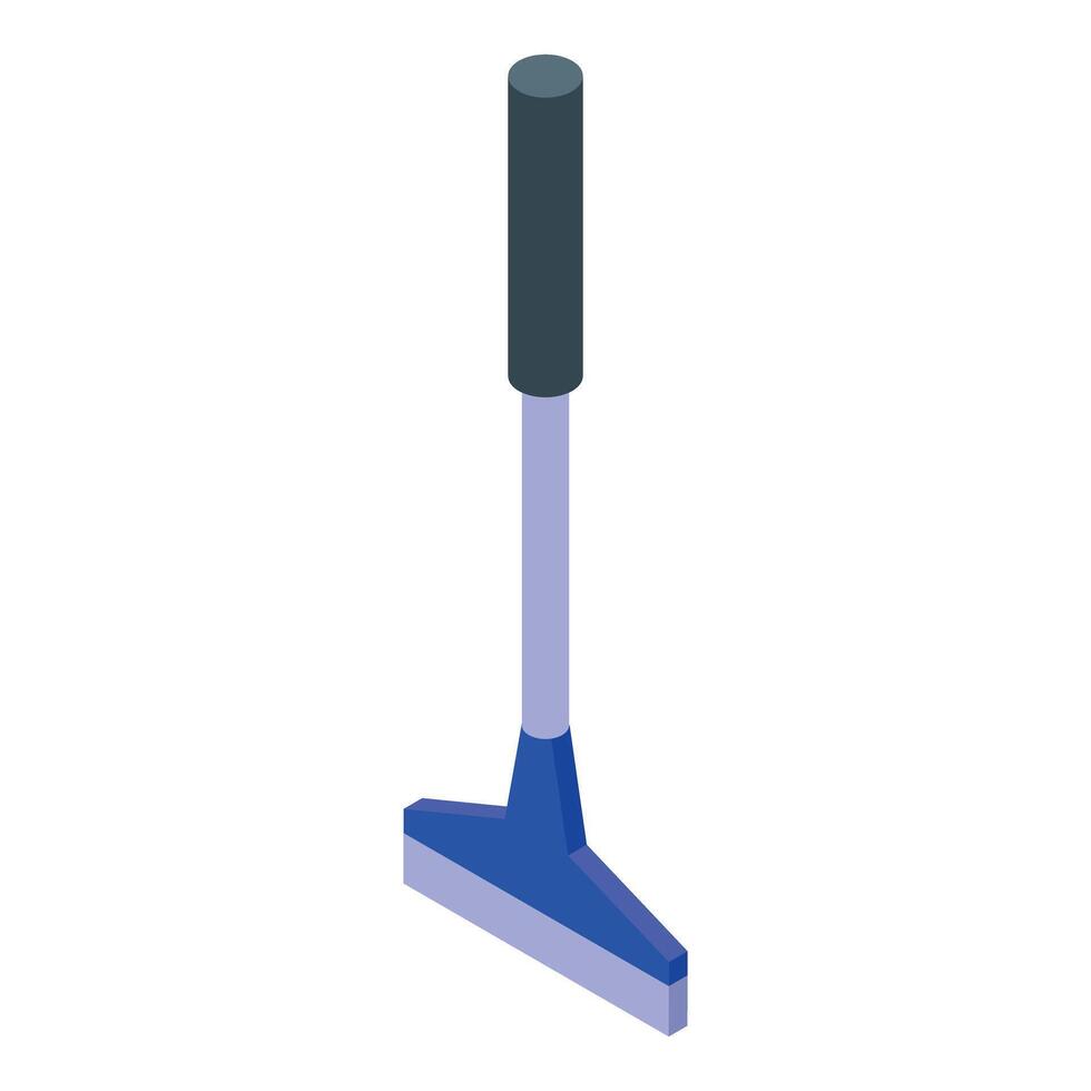 Cleaning squeegee with black handle for window washing vector