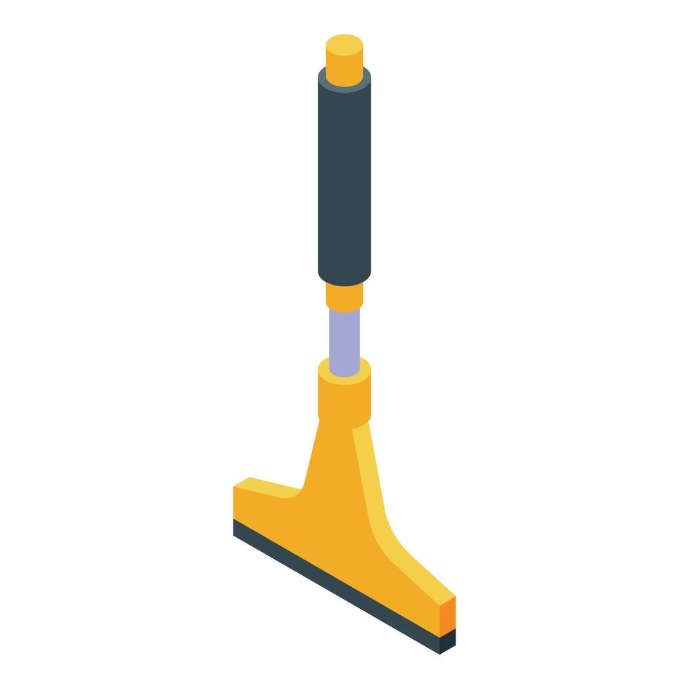 Cleaning squeegee with ergonomic handle for efficient washing and drying vector