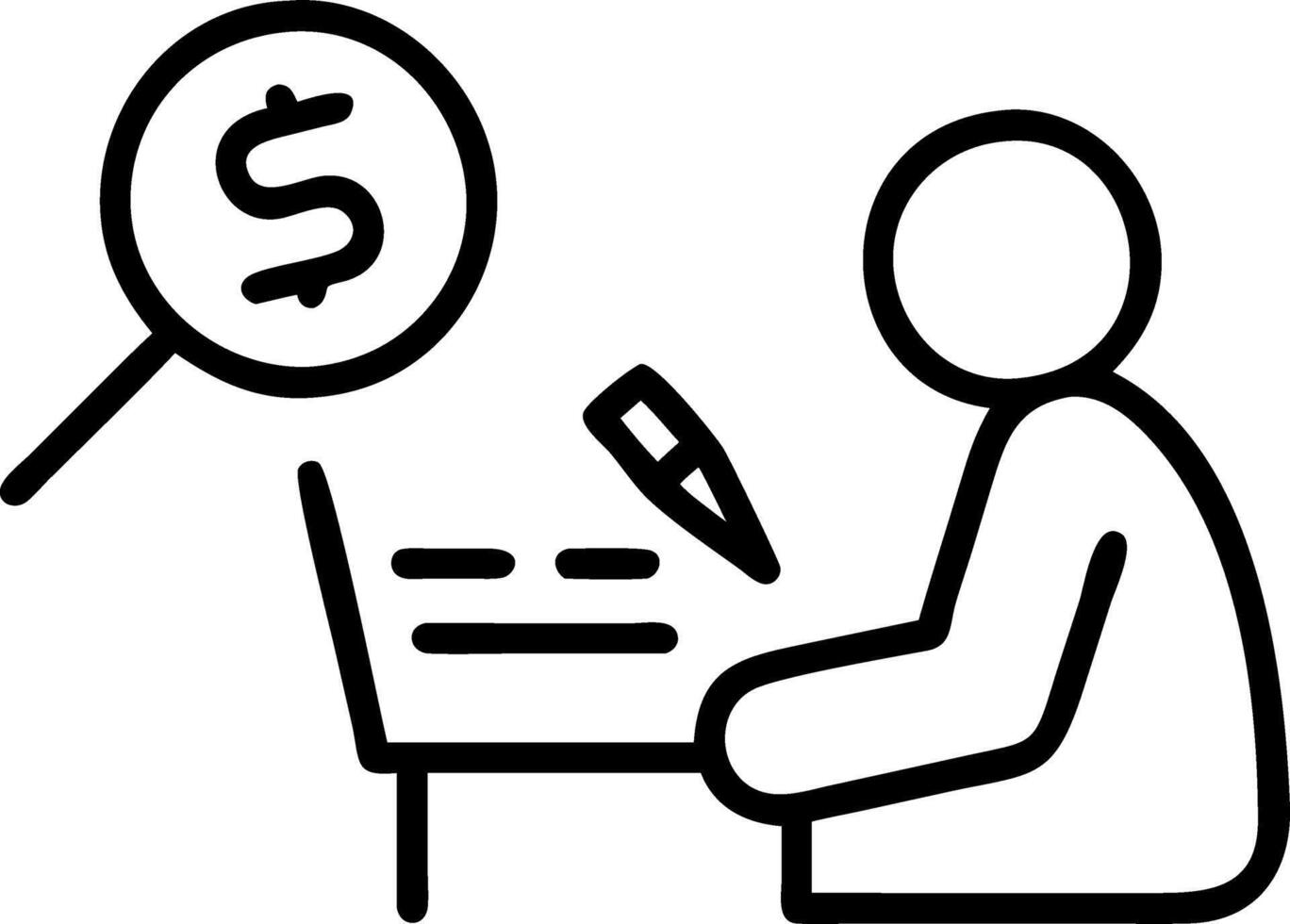 Focused entrepreneur in tidy workspace drafts plans exploring tax savings strategies eager to trim burdens and optimize vector