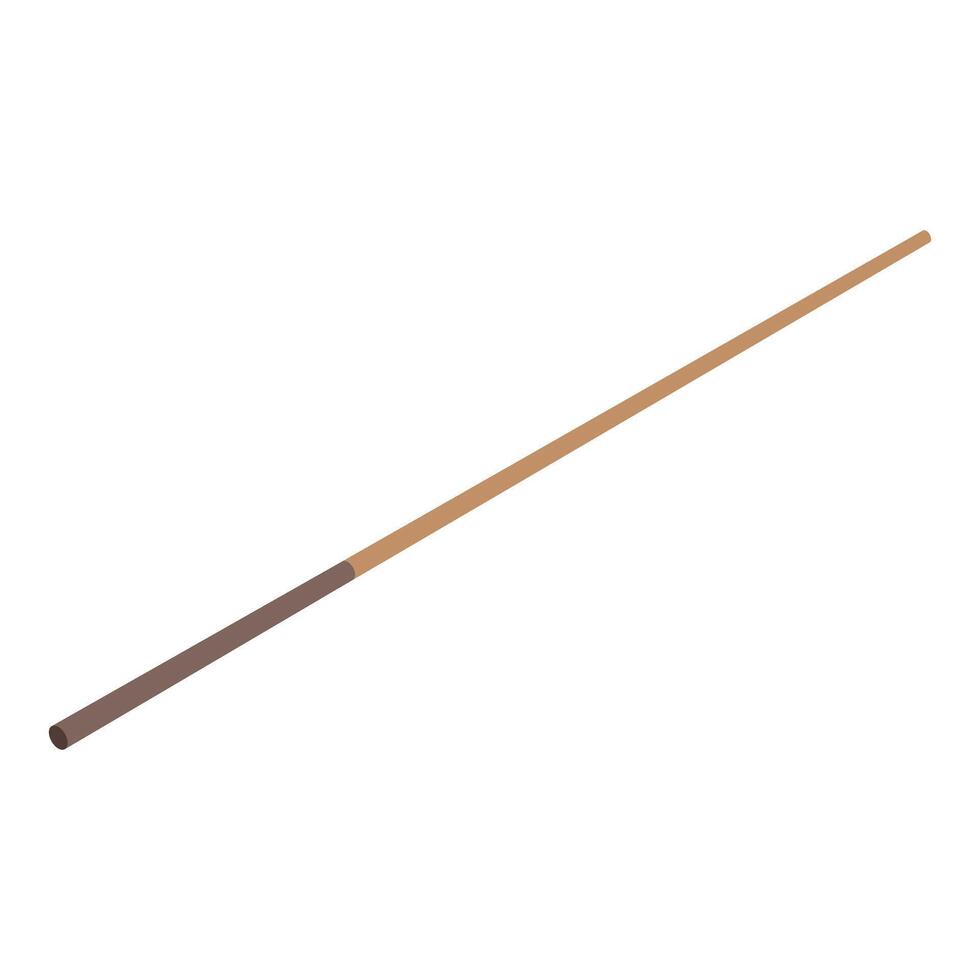 Billiard cue stick lying isolated on white background vector