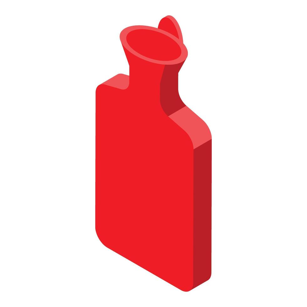 Red hot water bottle providing warmth and comfort on cold days vector