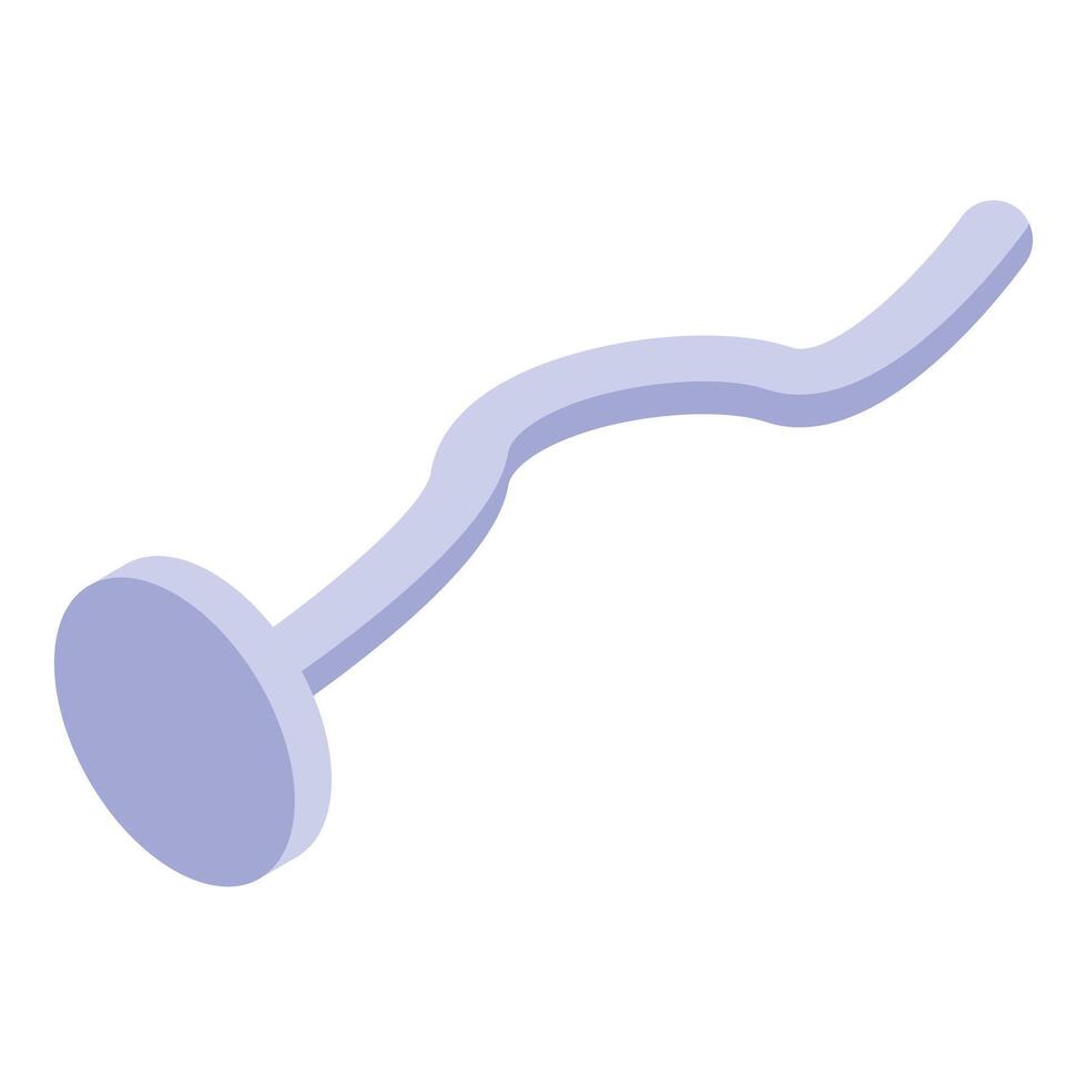 Bent nail creating a wavy shape on white background vector
