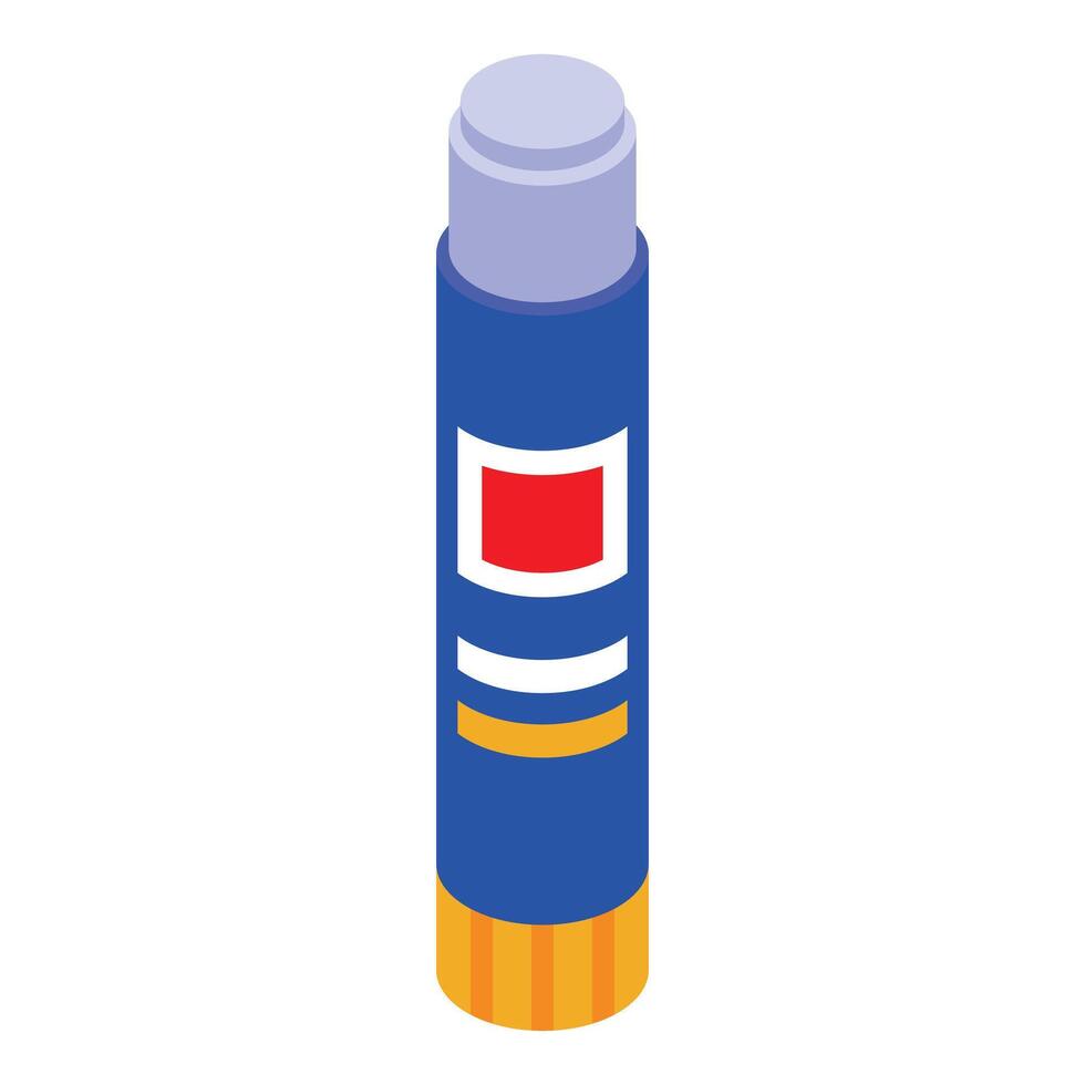 Blue glue stick providing strong and reliable adhesion for various projects vector