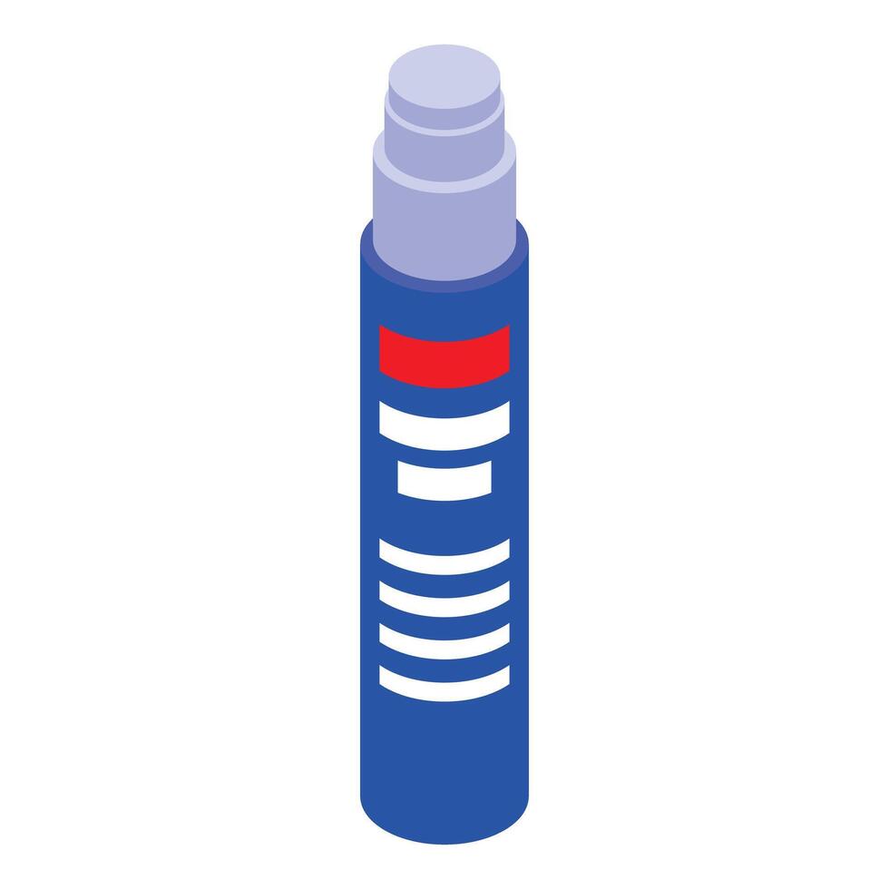 Blue glue stick standing on white background vector
