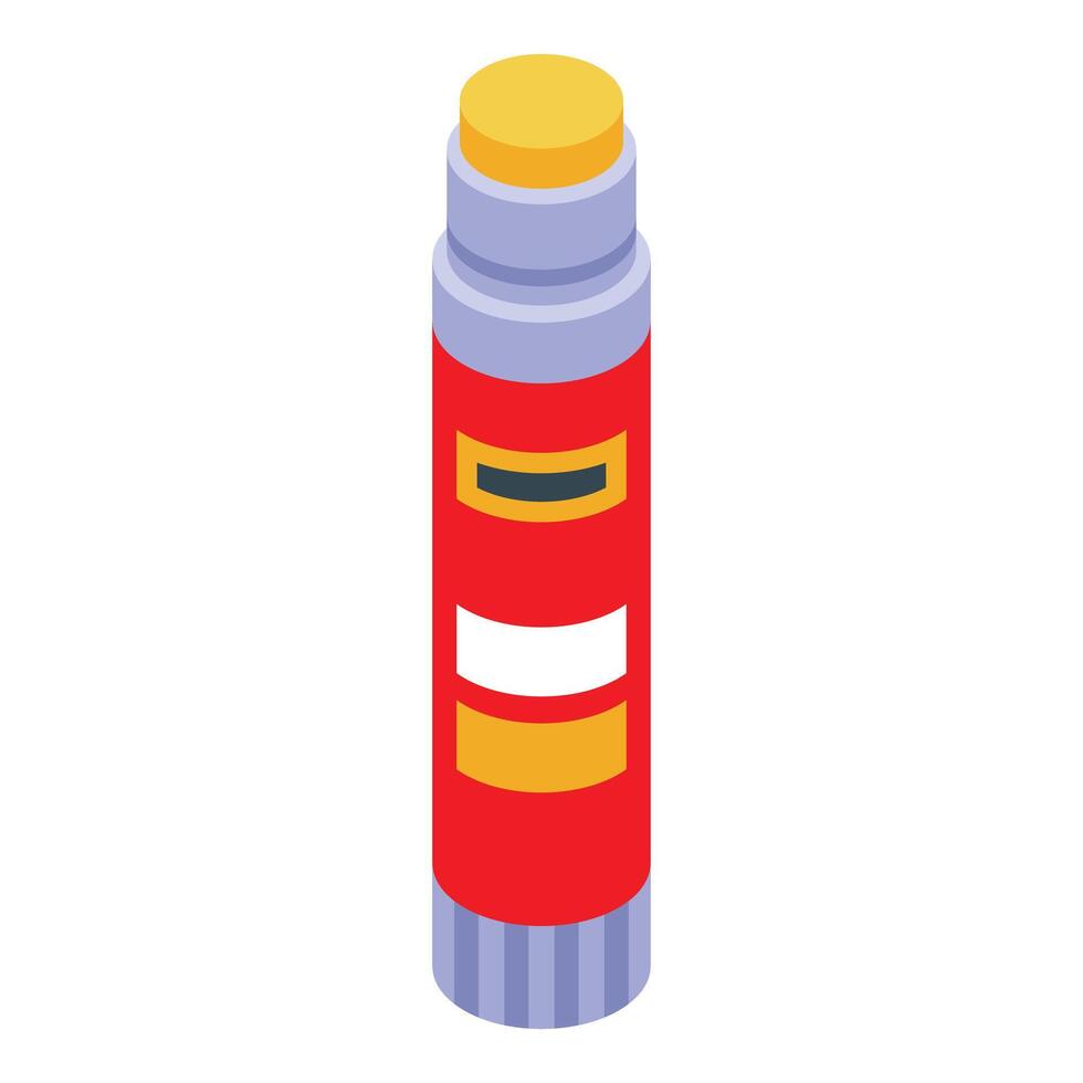 Red glue stick providing strong and reliable adhesion for various projects vector