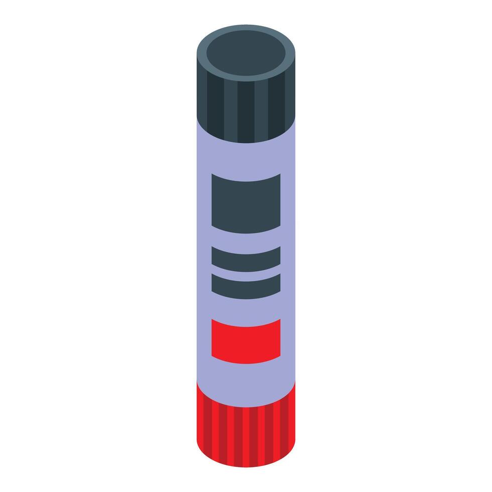 Glue stick standing on white background isometric view vector