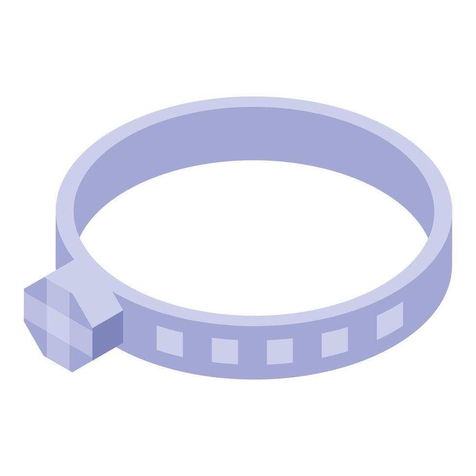 Purple ring with big gem and square decorations is shining brightly vector