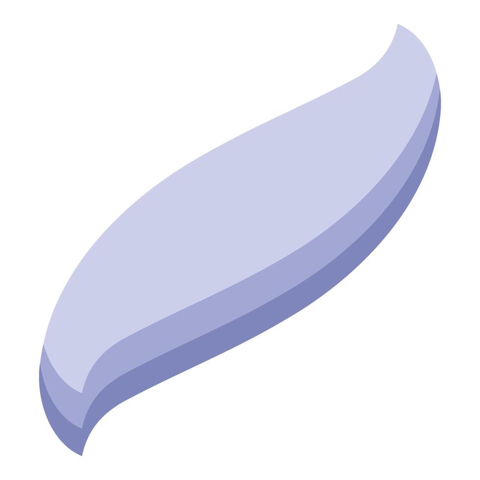 Abstract purple shape gently curving and creating a sense of movement vector