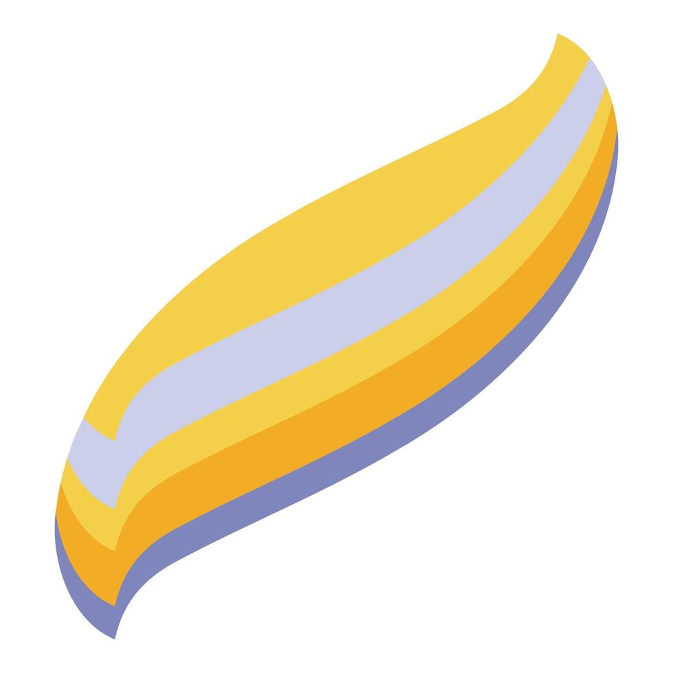 Yellow and purple abstract wavy shape creating dynamic visual vector