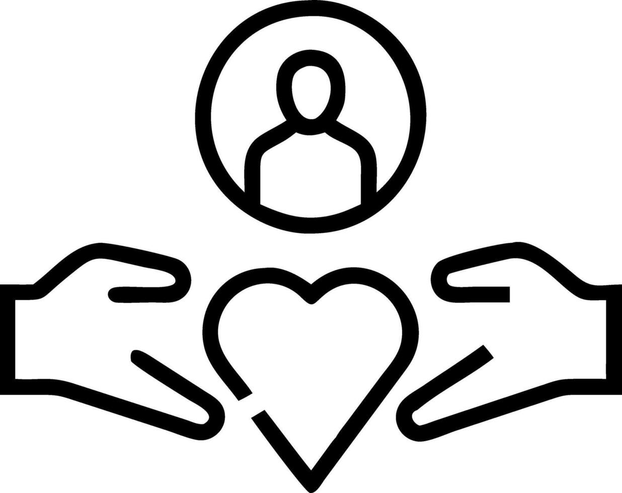 empathy and care and trust vector