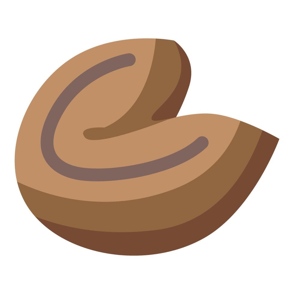 Fortune cookie showing empty space for message vector