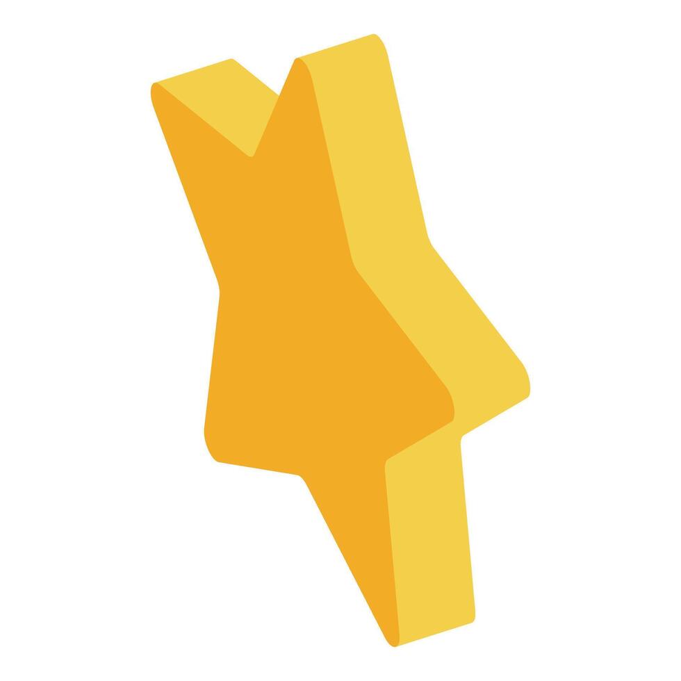 Golden star representing achievement and excellence in minimalist style vector