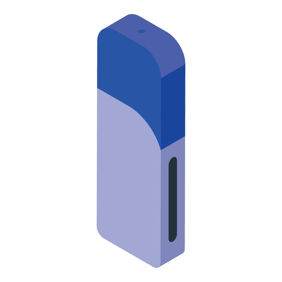 Modern closed disposable vape pen in isometric view vector