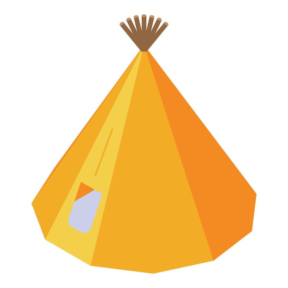 Camping tent representing outdoor recreation and adventure tourism vector
