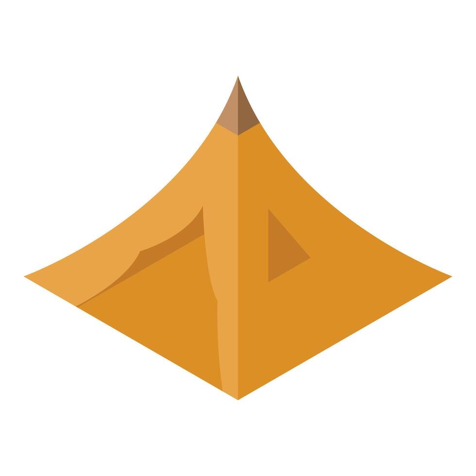 Camping tent symbolizing outdoor recreation and adventure isometric icon vector