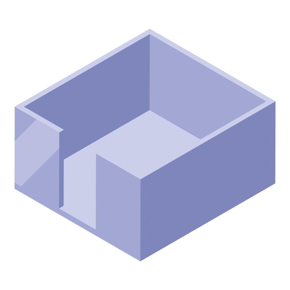 Empty sticky note dispenser for office organization and reminders vector