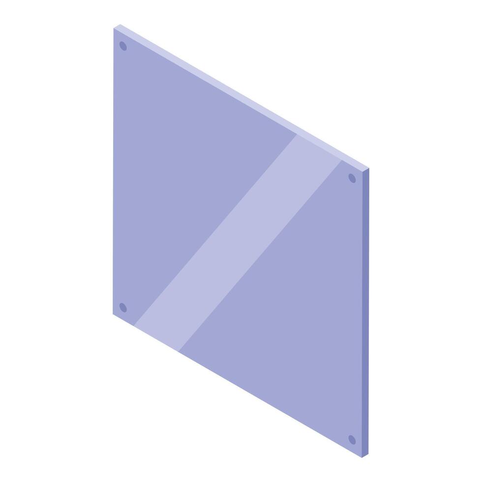 Protective glass panel representing safety measures in public spaces vector