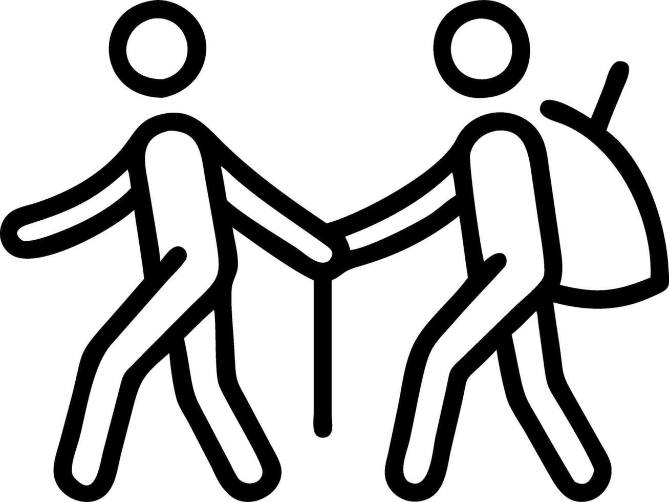 couple nature hikes vector