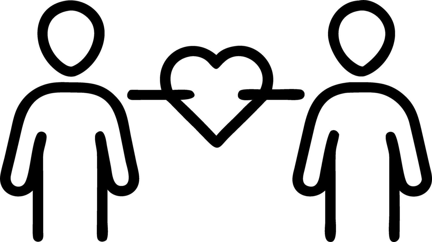 couple long distance tips vector