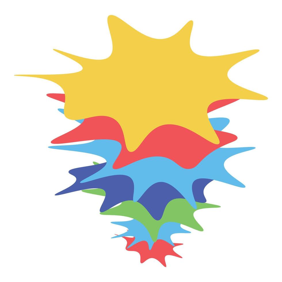Colorful abstract shapes creating dynamic visual flow vector