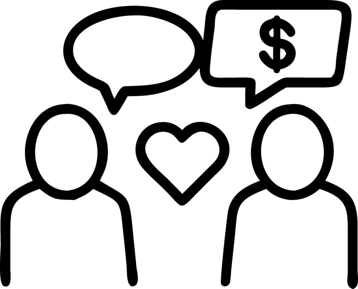 couple financial planning vector