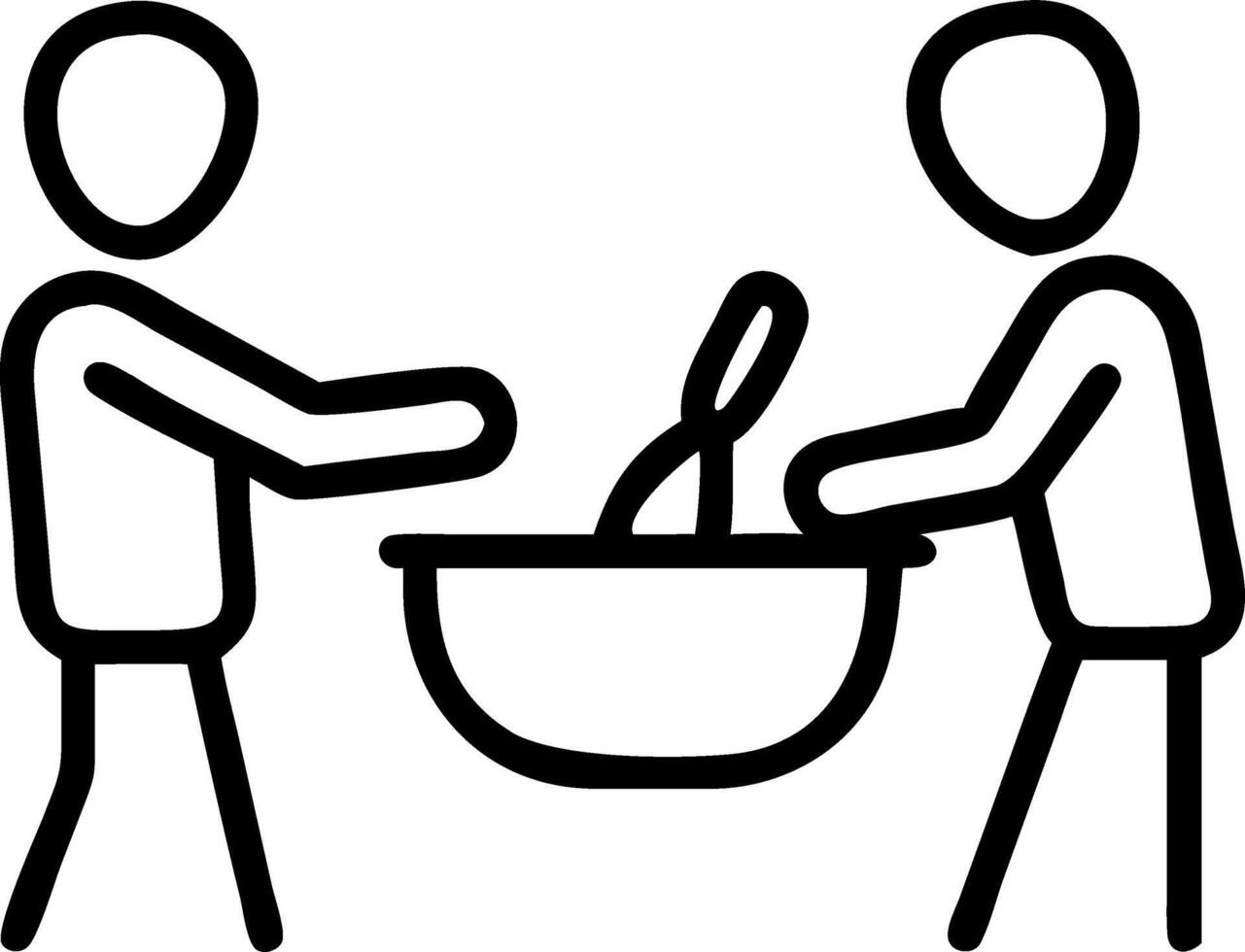 couple cooking classes vector