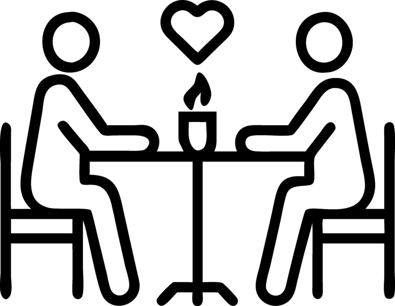 couple candlelight dinners Set 2 vector