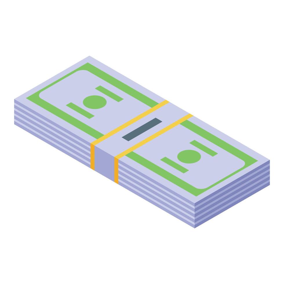 Stack of cash illustrating savings, payment, or investment vector