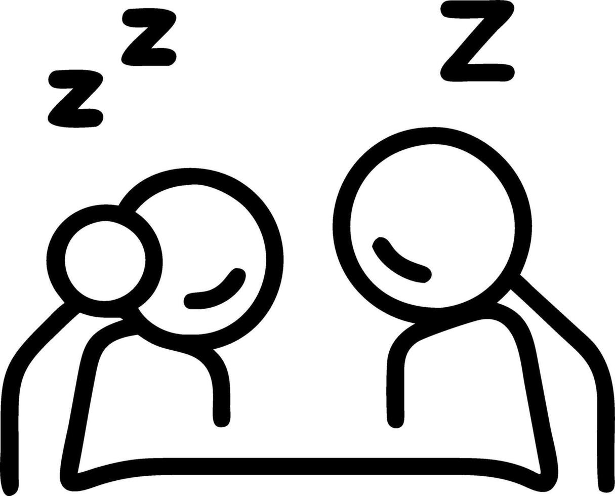 couple bedtime routines Set 2 vector