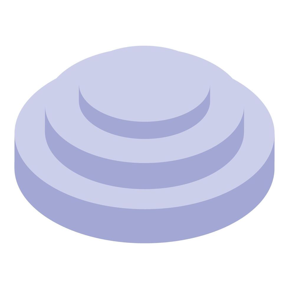 Round stage podium with three levels creating an award ceremony atmosphere vector