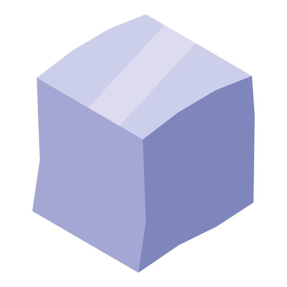 Purple sugar cube sweetener representing diabetes and unhealthy food vector