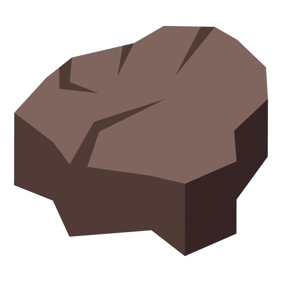 Brown rock formation displaying geological solidity vector