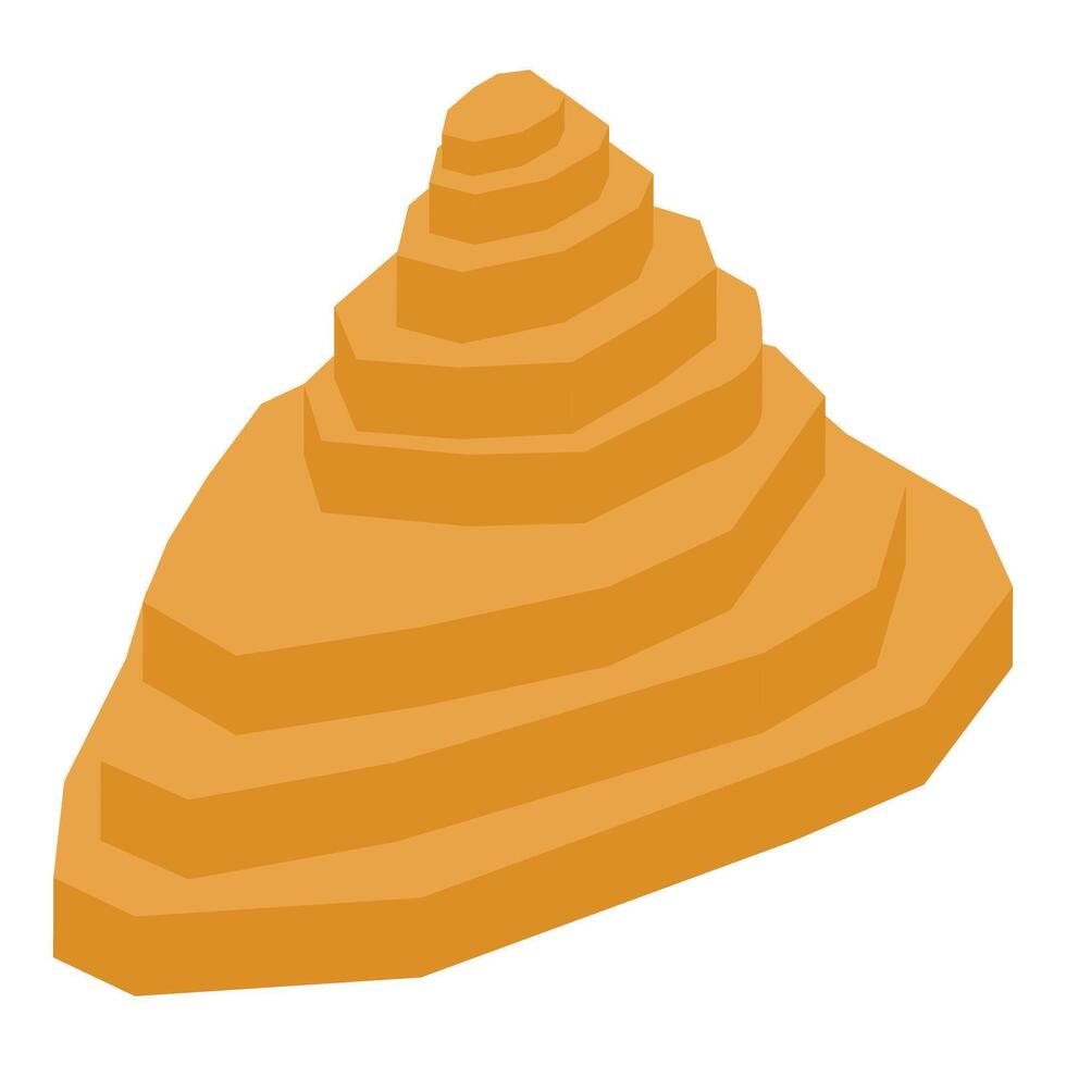 Yellow ziggurat stages showing a growing business success vector