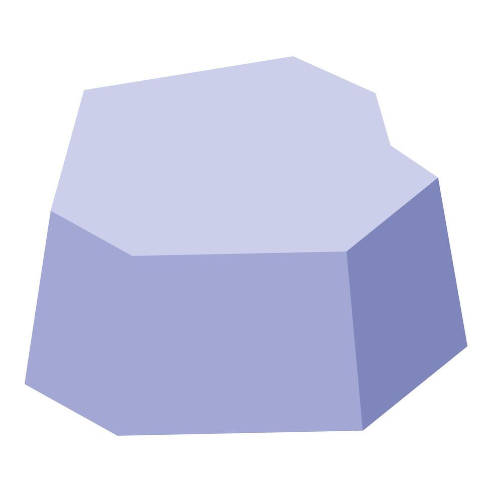 Light purple geometric rock representing stability and strength vector