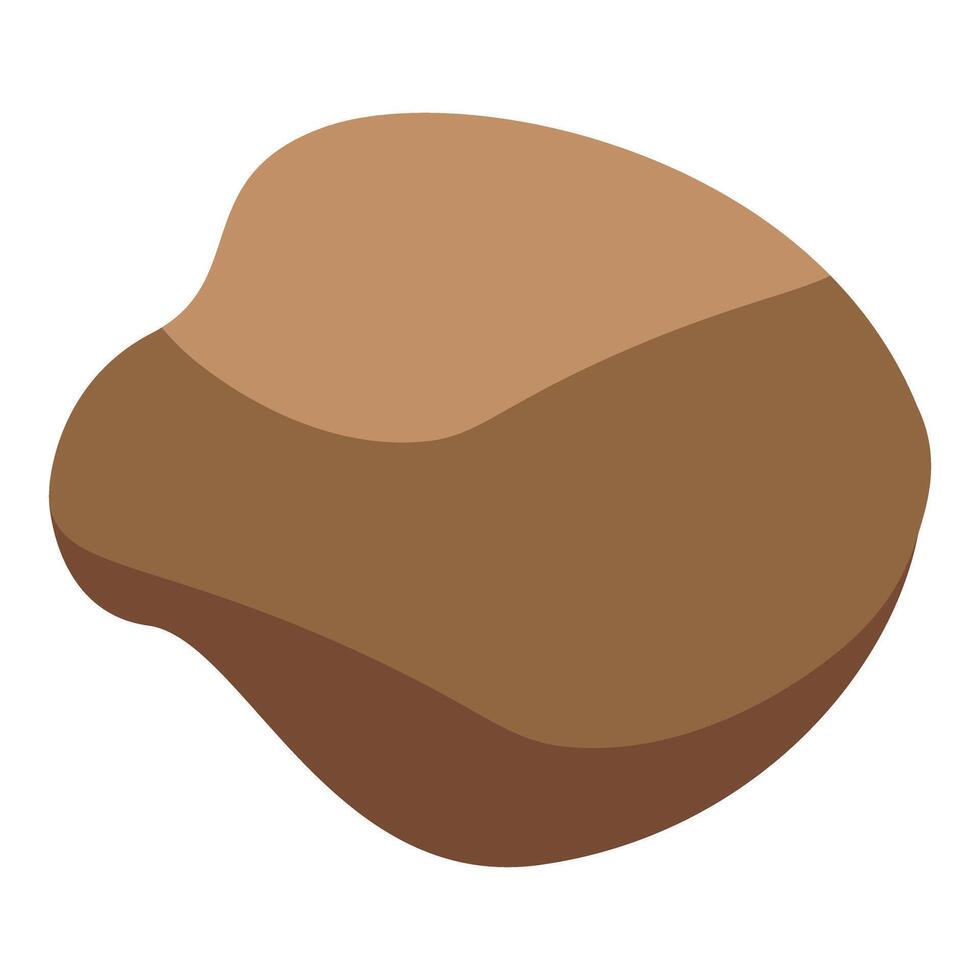 Brown organic shape representing simplicity and minimalism in design vector