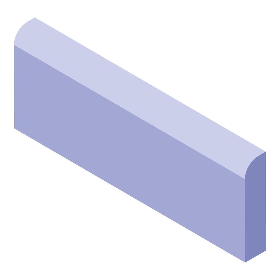 Concrete curb creating a boundary in urban environment isometric view vector