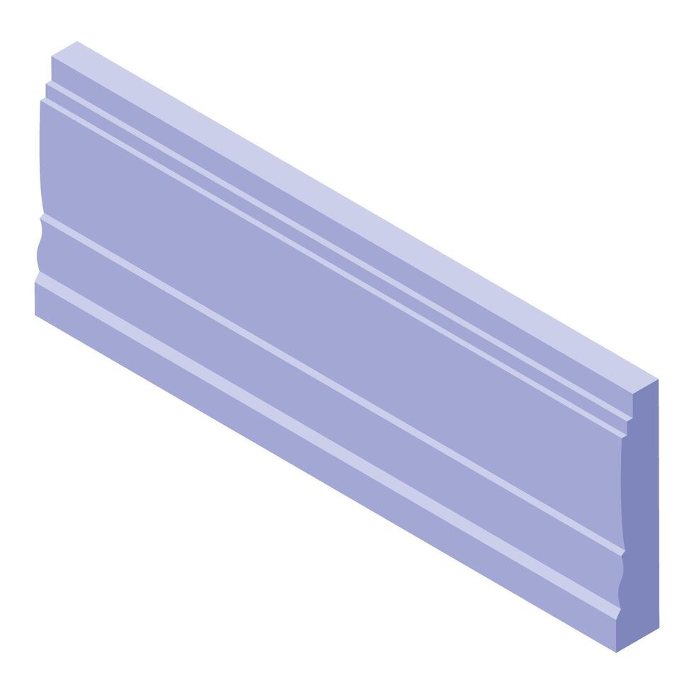 Light purple wall molding creating decorative lines and textures vector
