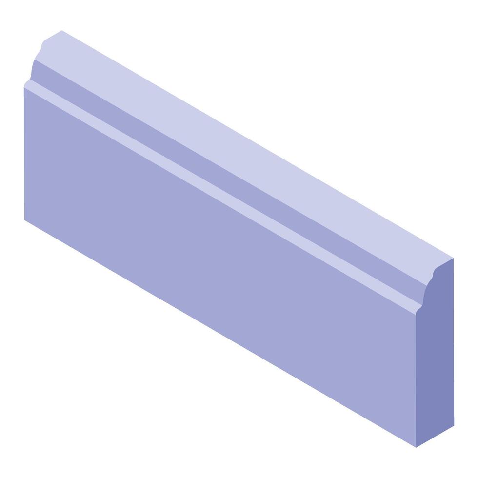 Light purple concrete curb creating a boundary for urban landscape design vector