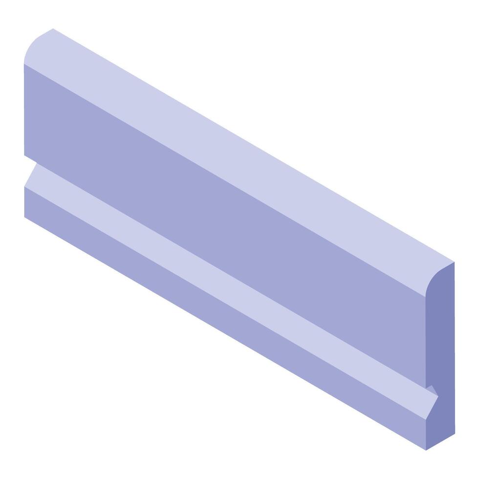 Concrete curb protecting roadside infrastructure, maintaining safety and order vector