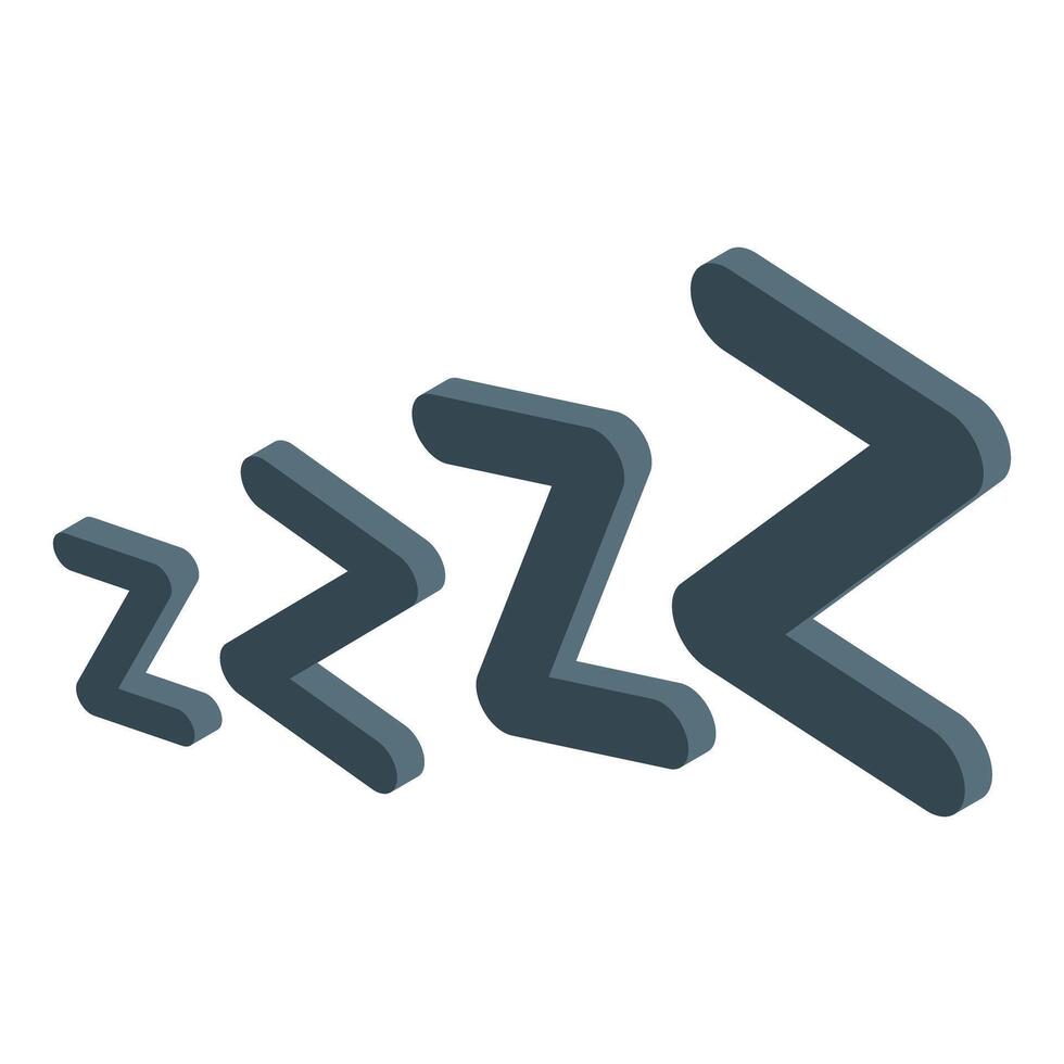Zzz sleeping sign representing resting and snoring sounds vector