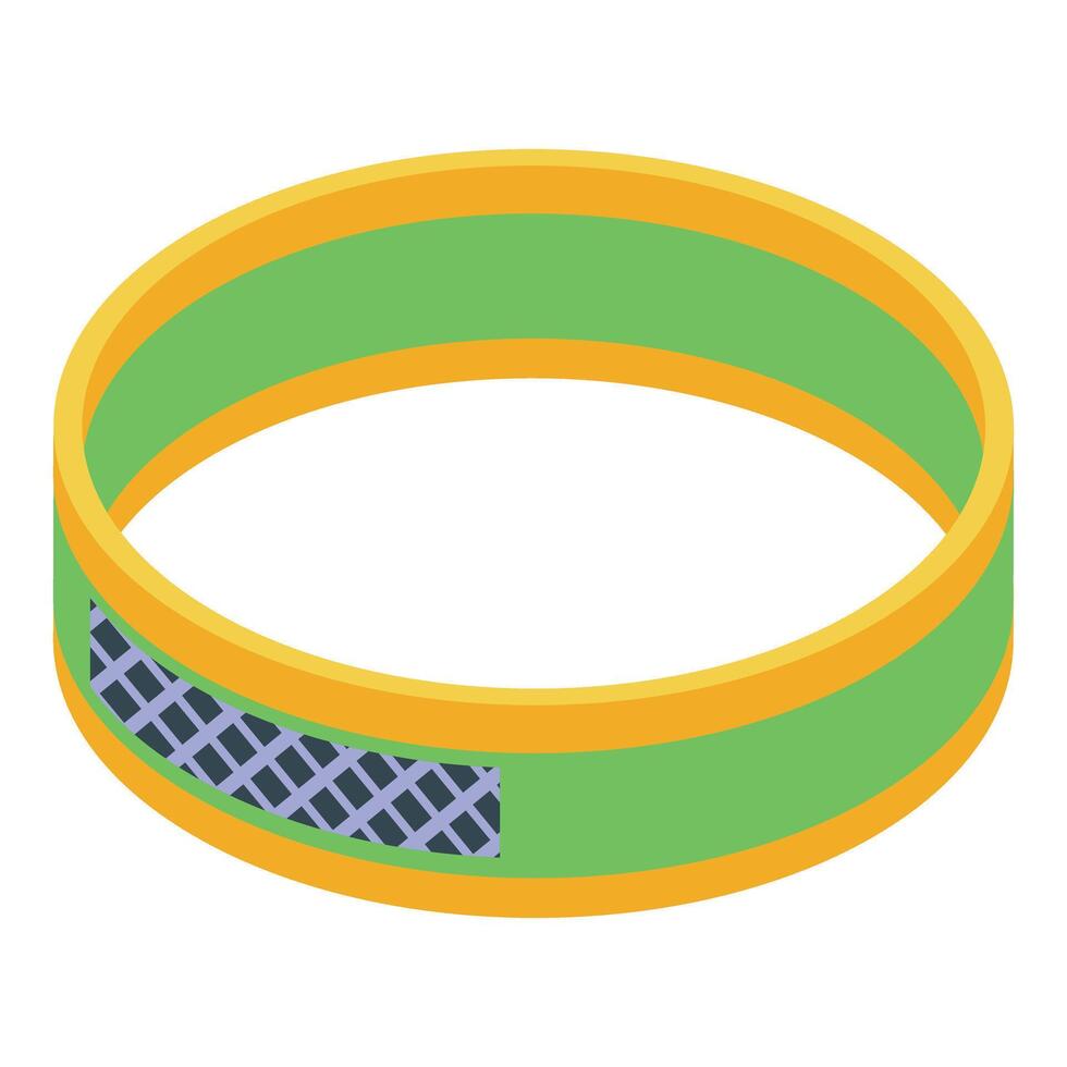 Modern smart bracelet showing fitness data tracking progress vector