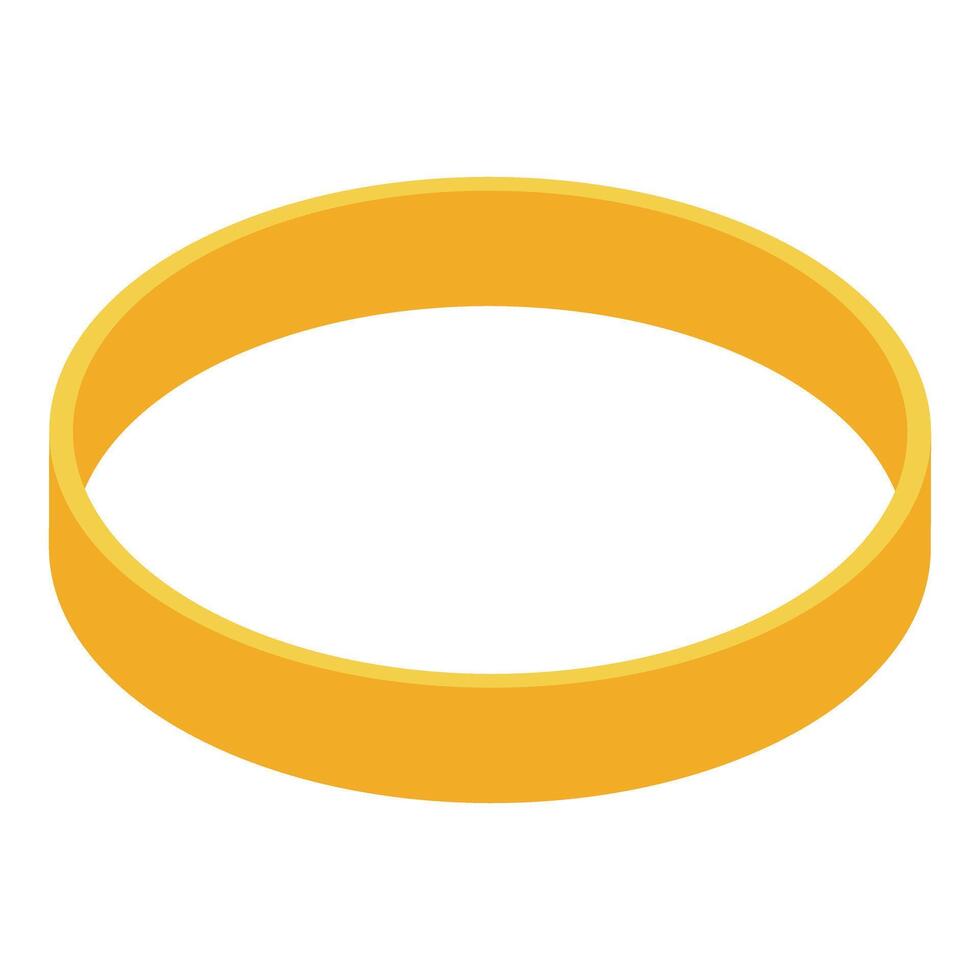 Gold bracelet, empty oval shape ornament shining brightly vector