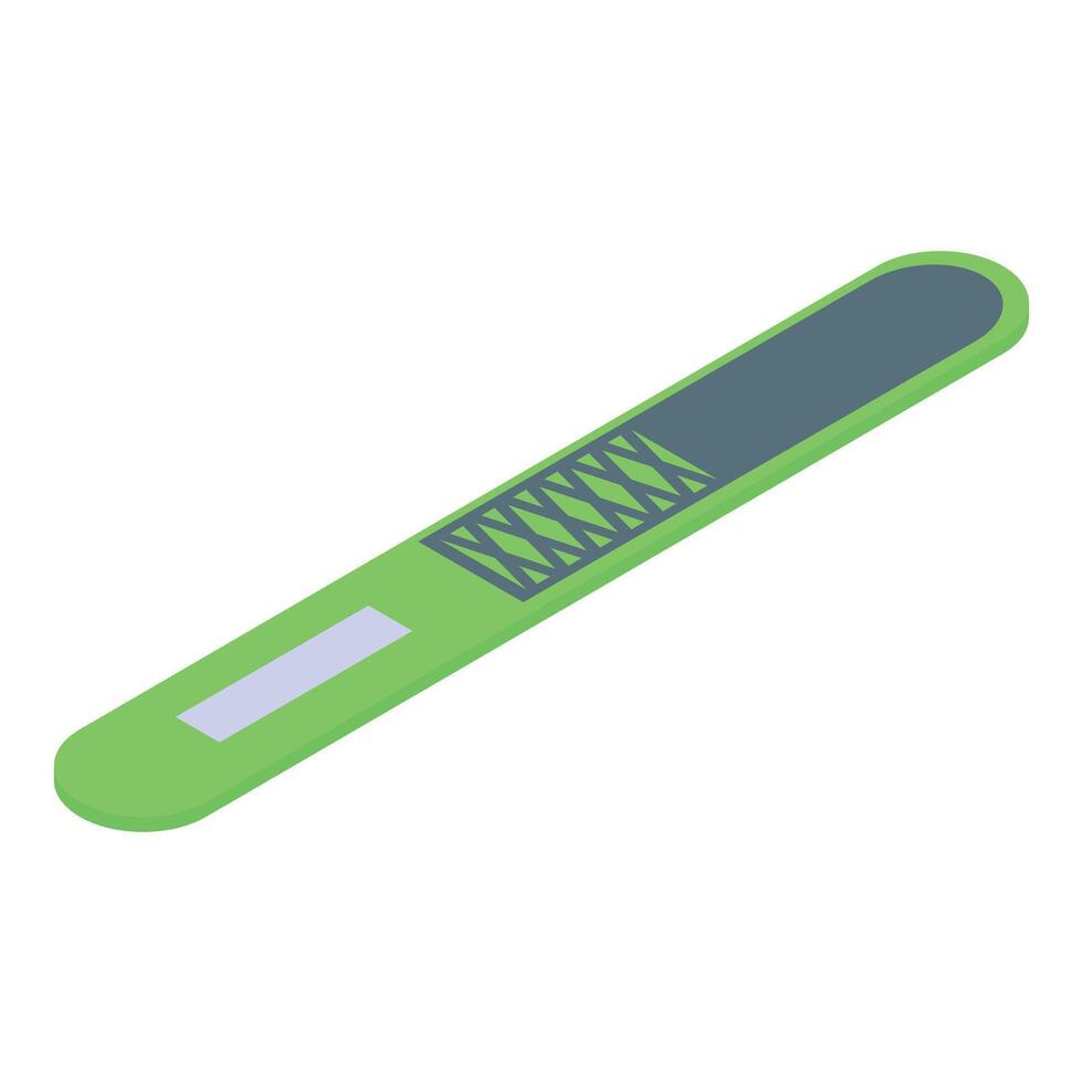 Green nail file for manicure and pedicure treatment vector